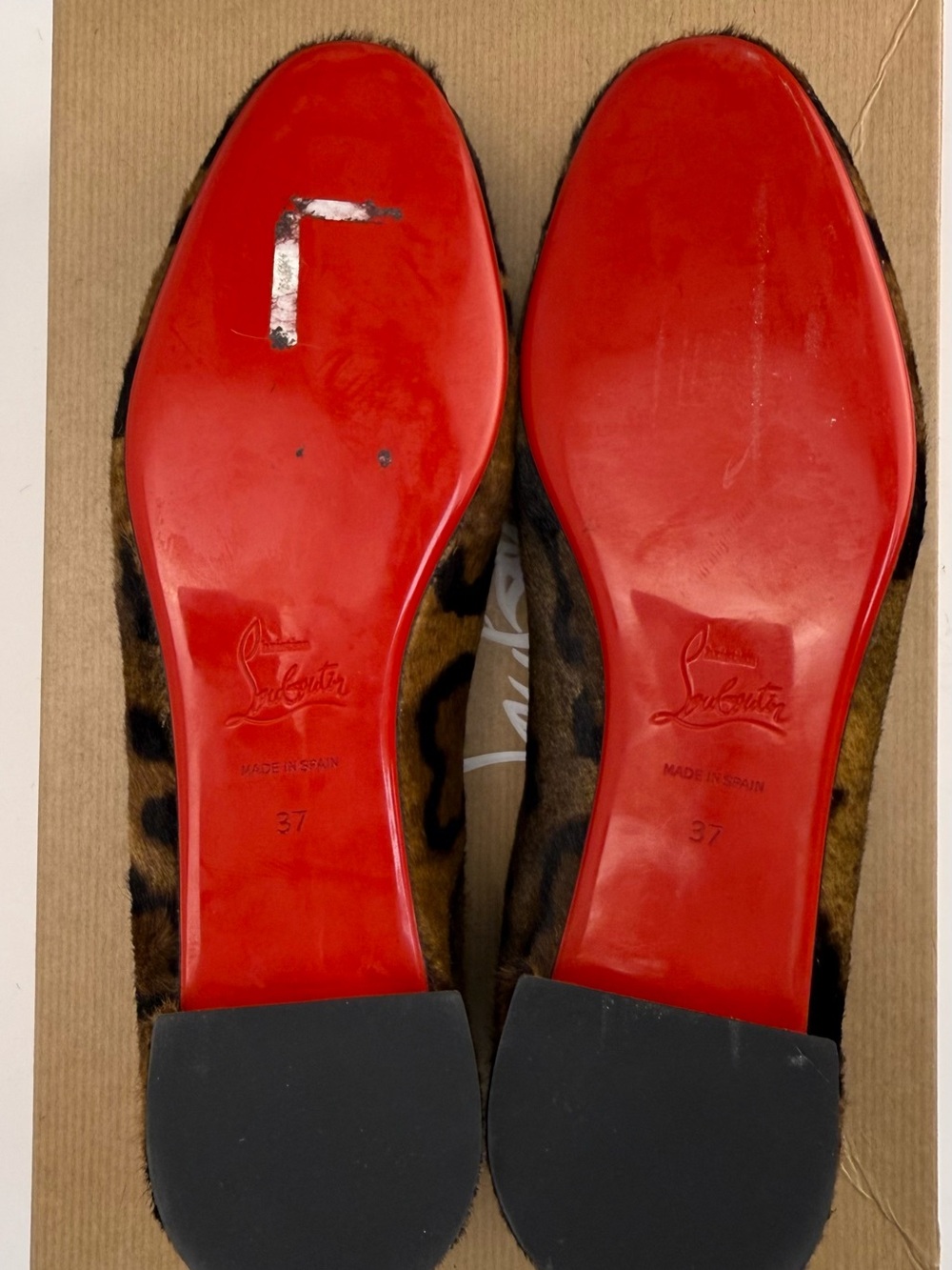 Christian Louboutin Sweetie Jane Leopard Calf Hair Flats EU 37 - Picture 3 of 4